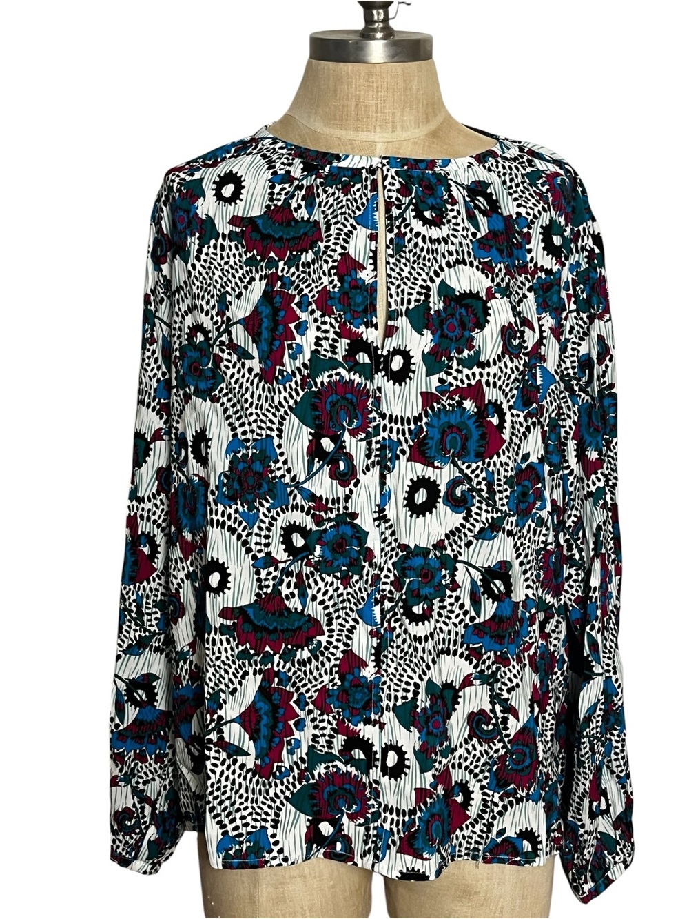 Suncoo Paris Lamour Floral Print Blouse Large T3 Abstract Boho - Picture 8 of 14